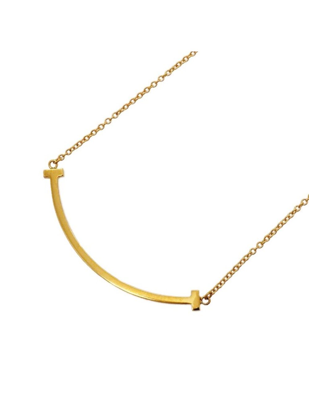 Tiffany & Co Necklace T Smile Small 18K Yellow Gold